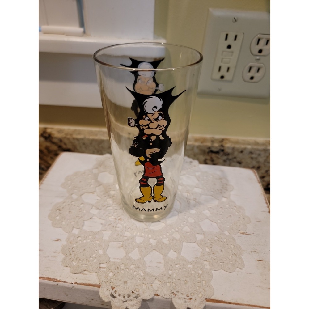 Lil Abner Mammy Al Capps Cartoon 1975 16oz Brockway Pepsi Glass RARE Excellent